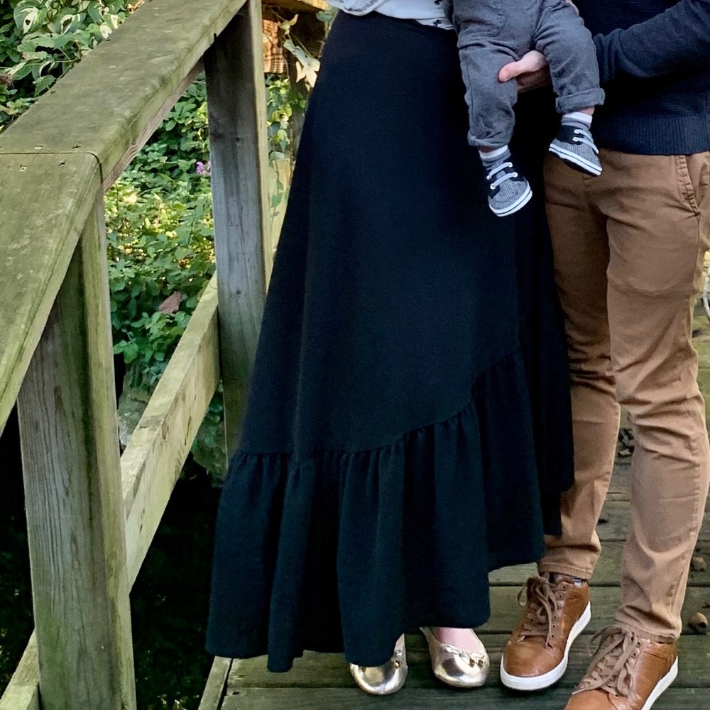 Black Wrap Skirt
